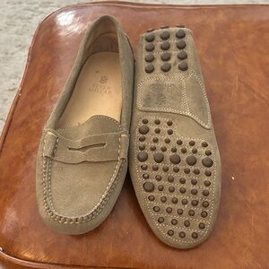 Peter Millar Men's Olive Suede Loafers